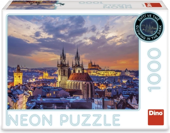 puzzle vedere spre Hradčany 1000 piese neon