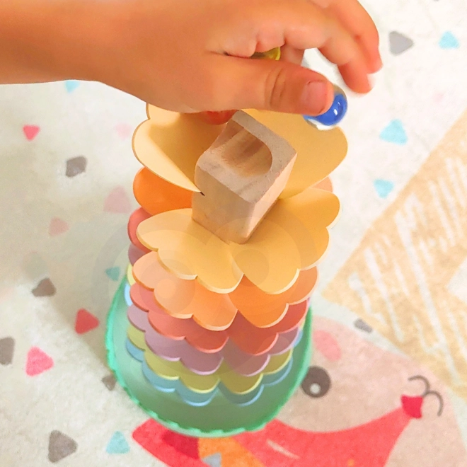 Turnul Spiralat de Lemn Tooky Toy pentru Copii