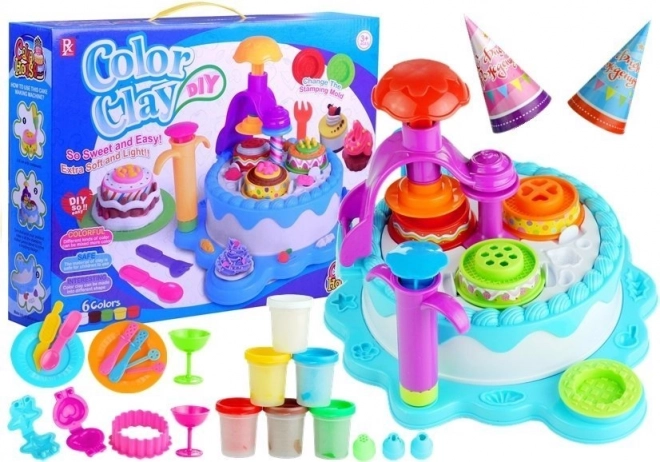 Set de plastilină de zi de naștere 6 culori cu accesorii