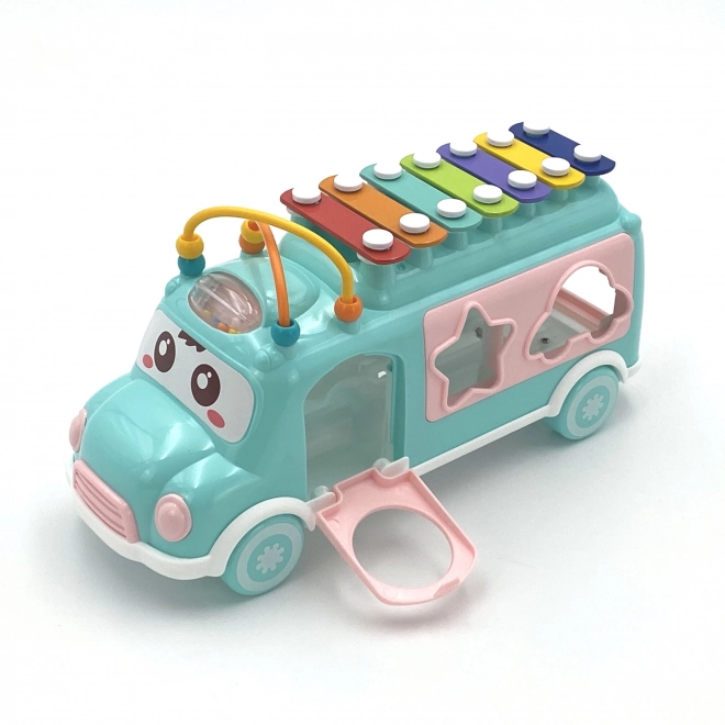 Woopie auto muzical roz cu elemente de sortare și țambale