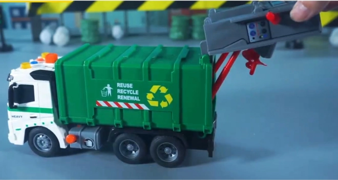 Camion de gunoi interactiv Woopie cu efecte de sunet și lumină, la scară 1:16