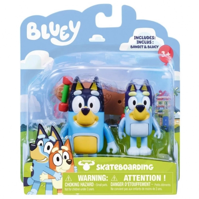 Bluey Figurină 2pak cu Skateboarding