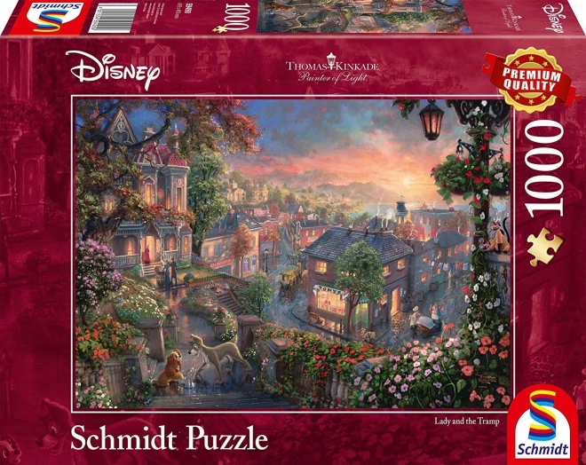 puzzle Cu Lady Și Vagabondul de la disney - 1000 piese