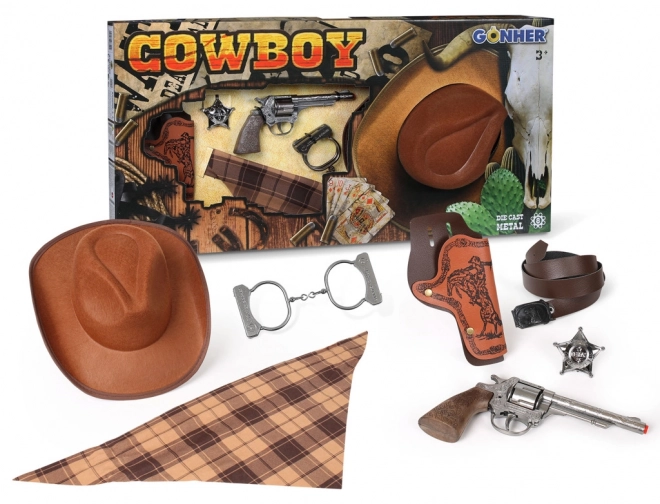 Set cowboy cu pălărie Gonher