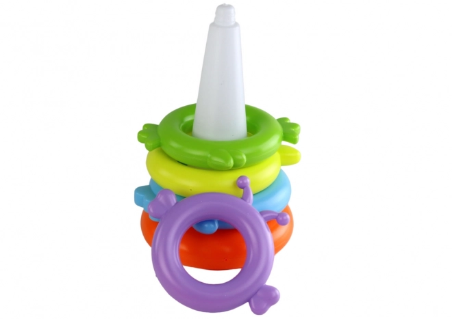 Piramidă unicorn cu 8 inele colorată