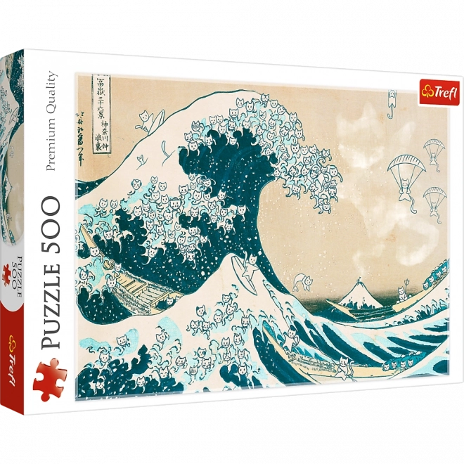 Puzzle 500 piese – Marea mare a pisicilor Trefl