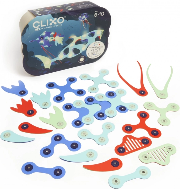 Creaturi Oceanice CLIXO - set magnetic de construcție