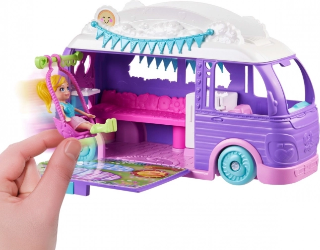 Polly Pocket Furgoneta de Glamping cu Păpușă