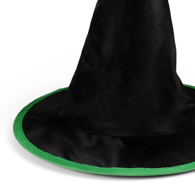 Pălărie vrăjitoare copii negru-verde Halloween