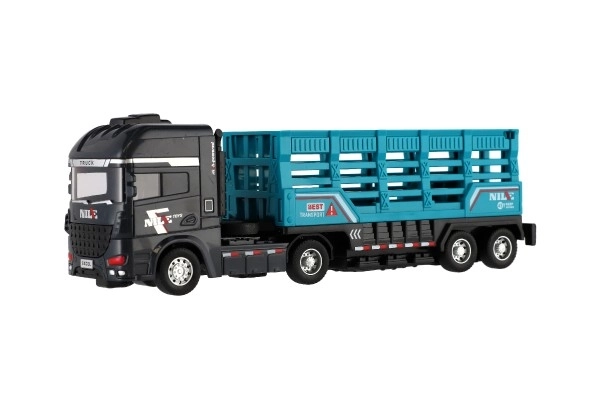 Camion de transport din plastic cu remorcă 26cm cu inerție