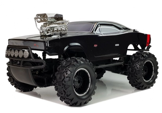 Mașină de teren telecomandată 4x4 neagră