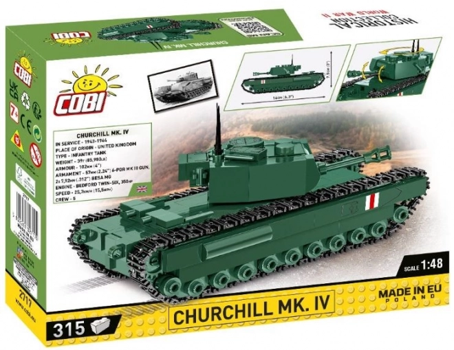 Model tank Churchill Mk IV al Doilea Război Mondial