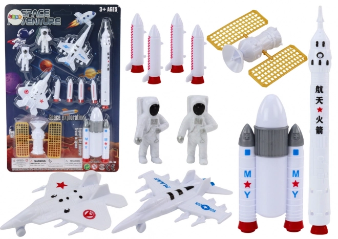 Set Figuri Spațiale Astronauți și Rachete