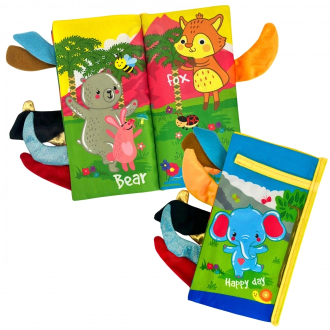 Carte senzorială cu cozi de animale Woopie Baby