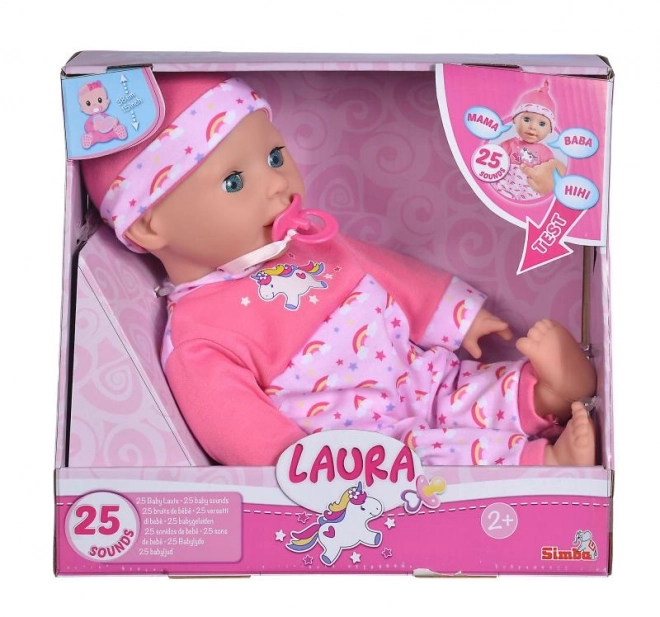 Păpușă Laura Tickle Baby 38 cm