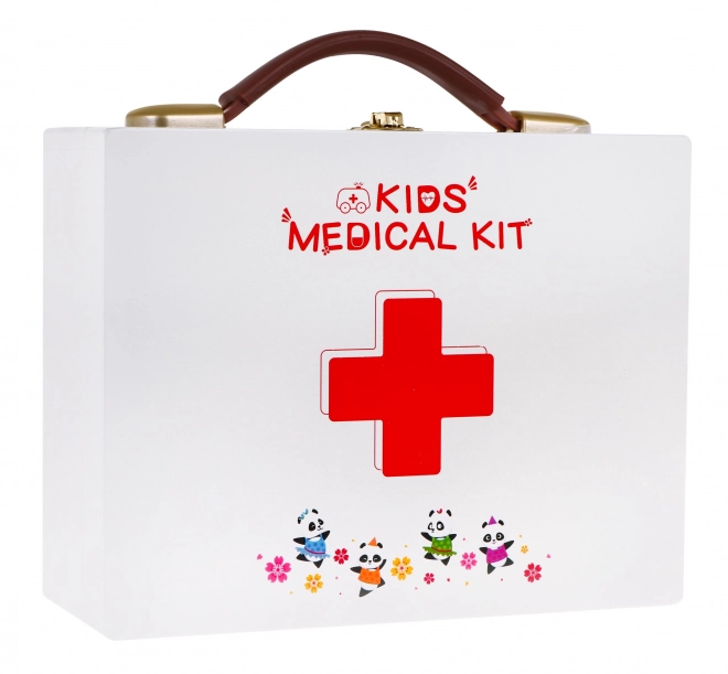 Set medical din lemn pentru copii 3+ cu 30 de accesorii și cărți educative incluse