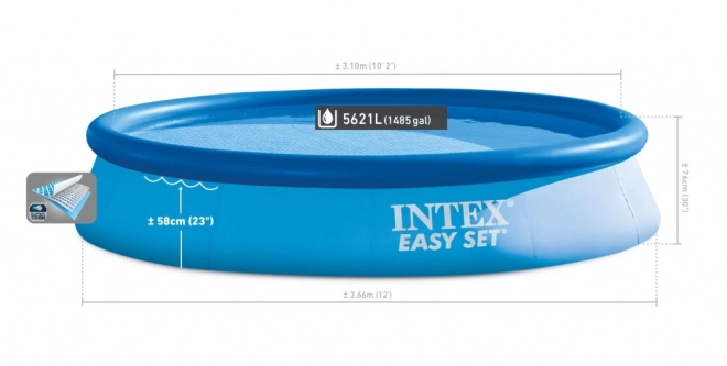 Piscină Gonflabilă Easy Set 366x76 cm cu Pompă Intex