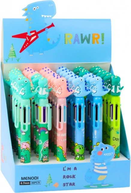 Pix multicolor pentru copii cu figurină de dinozaur