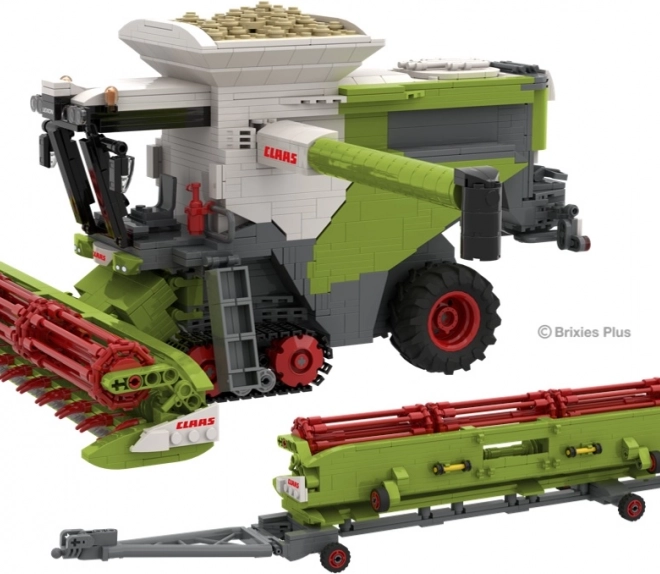 Set de construcție Brixies Plus Claas Lexion 8900 Terra Trac cu remorcă