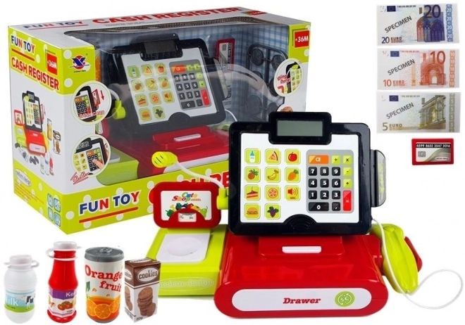 Casă de marcat cu ecran tactil pentru copii cu accesorii