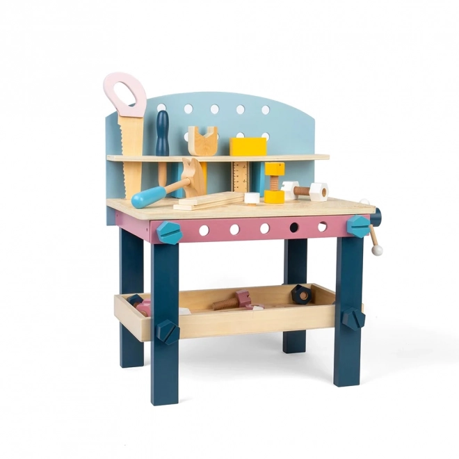 banc de lucru pentru copii cu unelte de la Bigjigs Toys