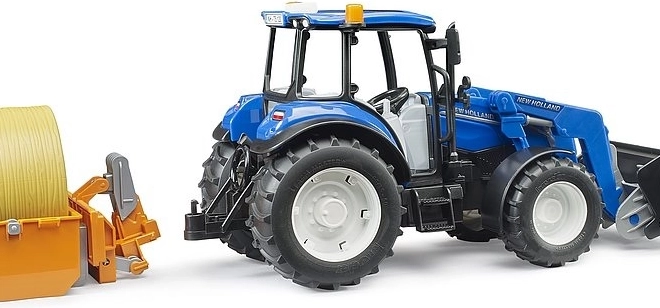 Bruder Tractor New Holland T5.120 cu încărcător frontal și benă