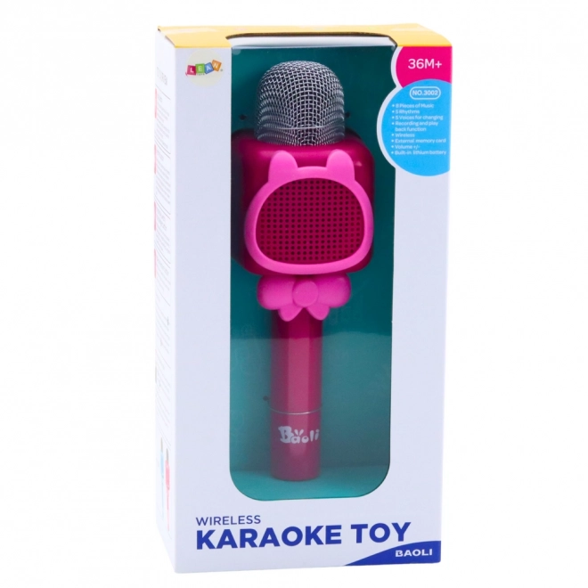 Microfon karaoke wireless Bluetooth roz