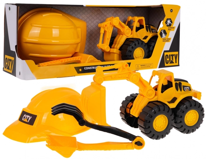 Set excavator și cască