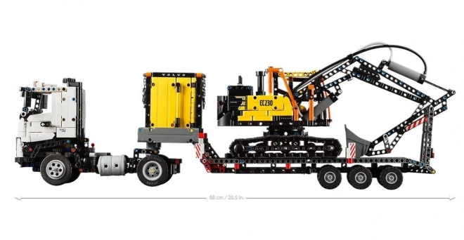 Camion Volvo cu excavator electric EC230 LEGO Technic