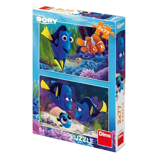 Puzzle cu Dory - Căutarea lui Dory 2x77 piese