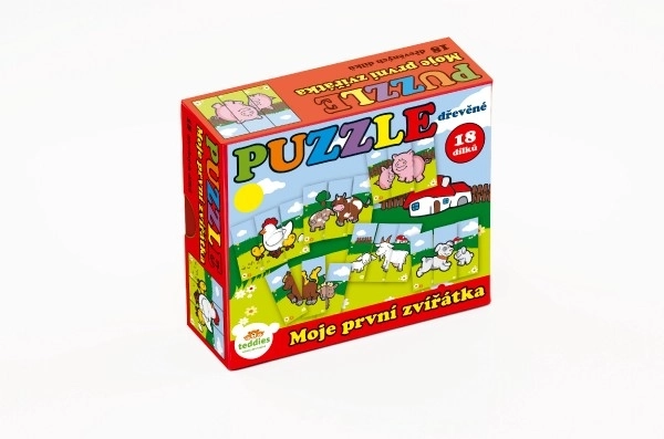 Puzzle Primele Mele Animale din Lemn