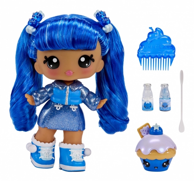 Păpușă Yummiland cu luciu pentru buze pet, Rory Blueberry