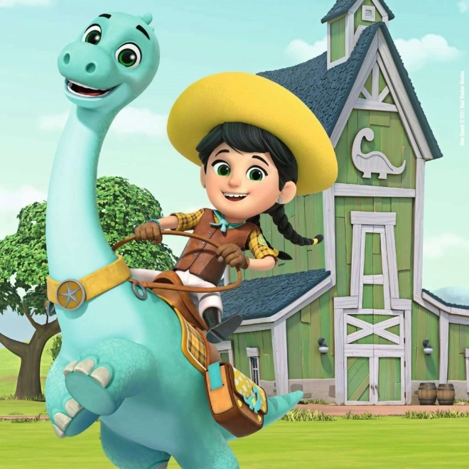 Puzzle Dino Ranch de la Ravensburger 3x49 piese