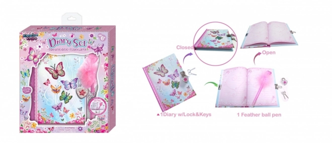 Jurnal cu accesorii Pecoware - Fluturi