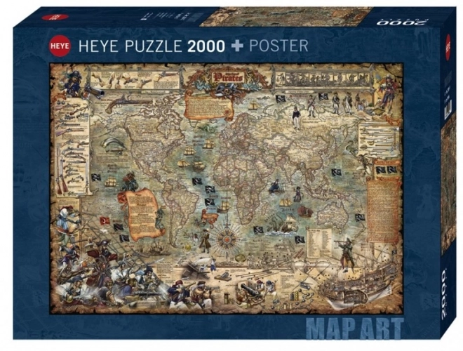 Puzzle Heye harta piraților 2000 piese