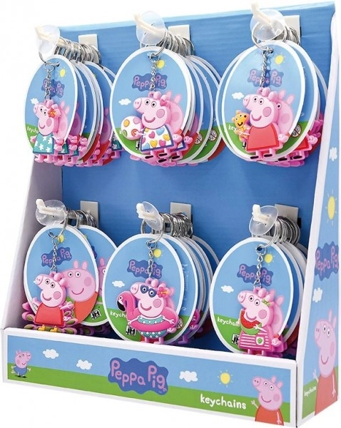 breloc 3D Peppa Pig din gumă 10 cm