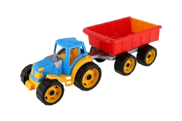 Tractor cu remorcă, plastic, 53 cm