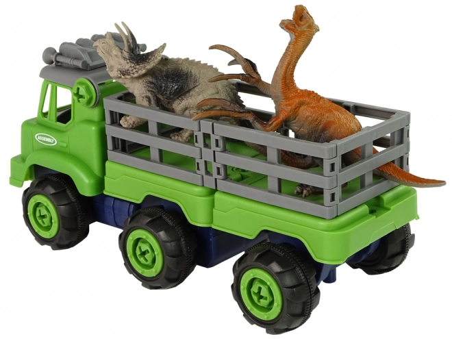 Camion de transport cu dinozauri