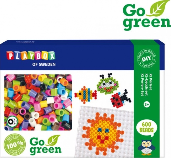 Set de mărgele de călcat Go Green XL 600 buc Playbox