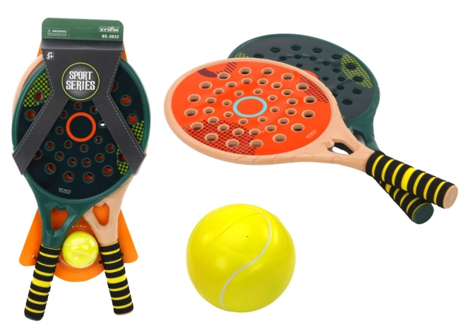 Set 2 palete padel pentru copii cu minge