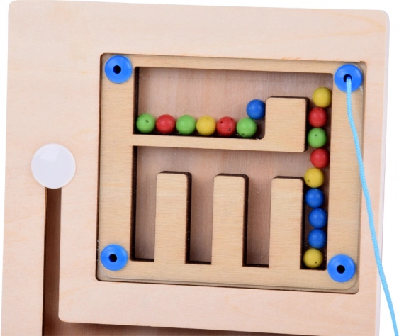Jucărie Montessori Magnetică din Lemn cu Bile