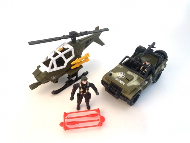 Set vehicul și elicopter militar