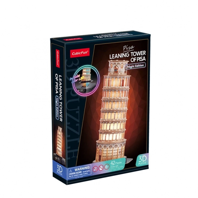 puzzle 3d led turnul înclinat din pisa (versiunea de noapte)