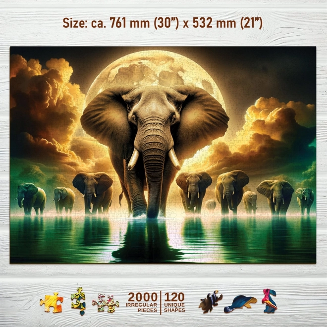 Puzzle de lemn Visuri de Elefant 2000 de piese