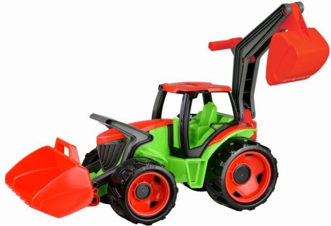 Lena tractor cu cupă și excavator – verde-roșu