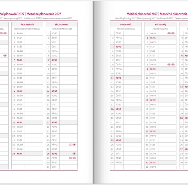 Jurnal zilnic Balakon 2026 bordo