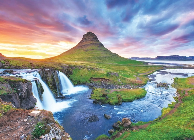 Puzzle Cascada Kirkjufell, Islanda 1000 piese