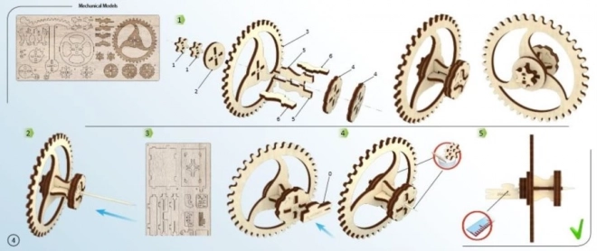 puzzle 3D mecanic UGEARS - cutie de lemn