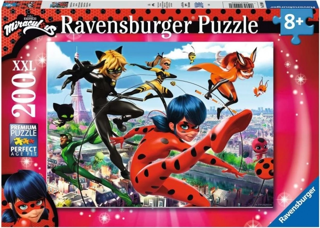 Puzzle XXL Buburuza Magică și Motanul Negru 200 Piese