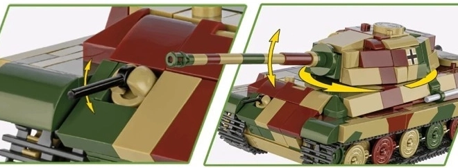 Model tancului Tiger II Königstiger din piese de plastic